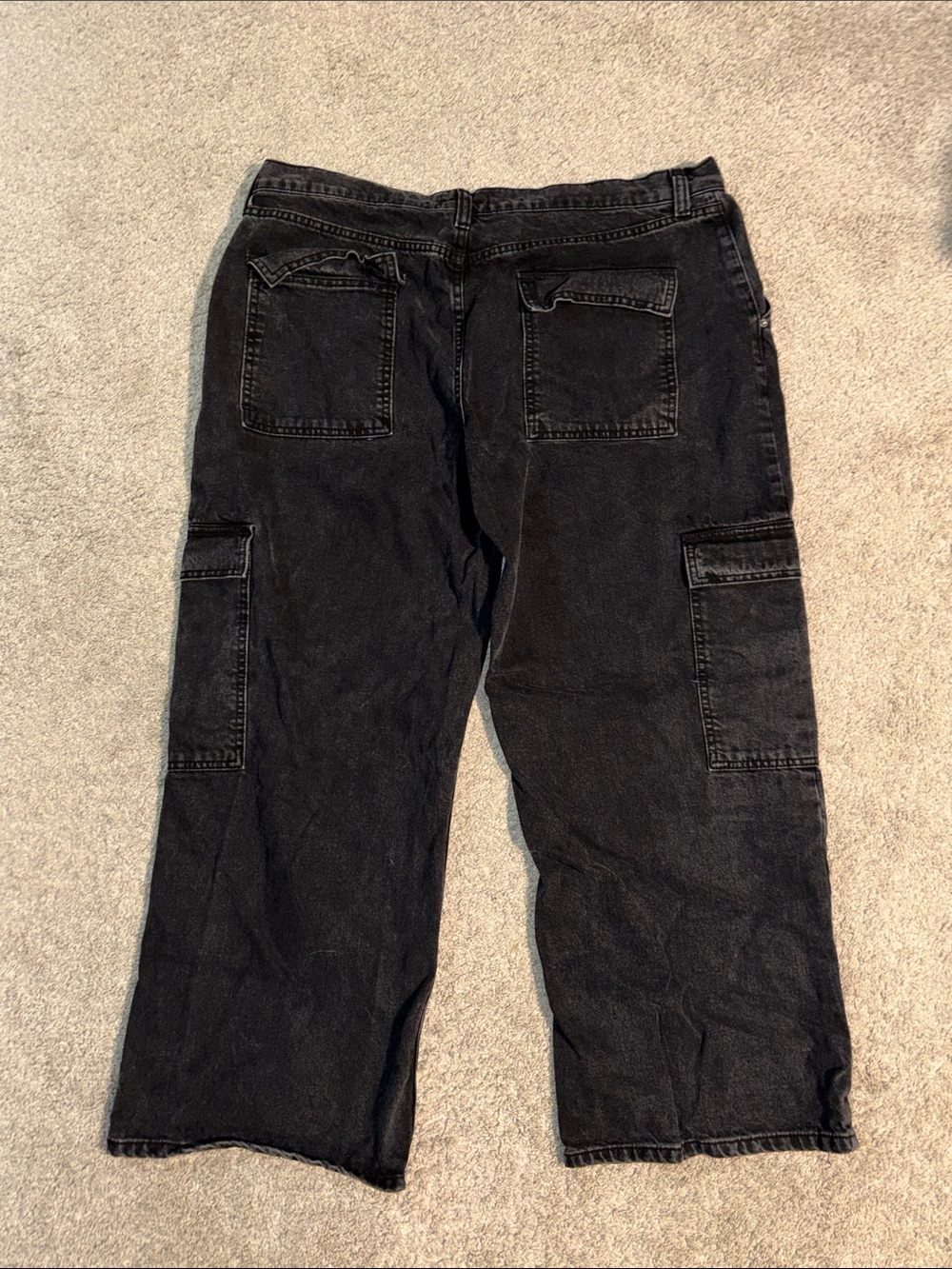 🐦⬛ {LIKE NEW} ASOS DESIGN Cotton Blend Low Rise Cargo Jeans - Picture 9 of 9